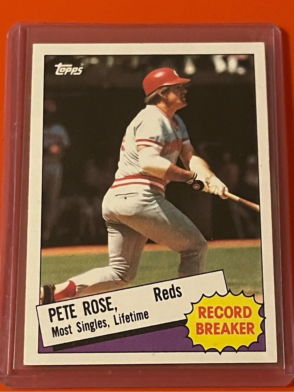 Pete Rose #6 1985 Topps [Record Breaker] Baseball Trading Card